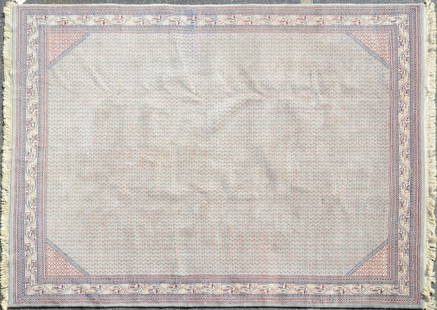 8'4" X 11'6" Indo-Mir All Over Rug: 8'4" X 11'6" Indo-Mir All Over Rug, circa 1970, furniture impressions, stains, please see photos for any specific condition concerns.