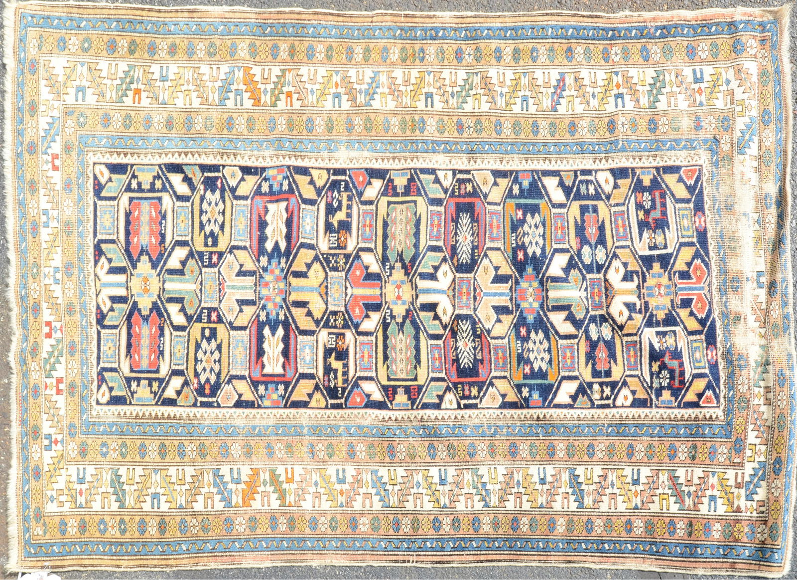 4'1" X 5'5", Antique Caucasian Shirvan Rug (1 of 4)
