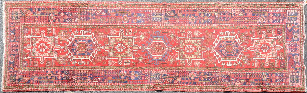 3'7 X 11'6" Semi-Antique Persian Kashan Rug: 3'7 X 11'6" Semi-Antique Persian Kashan Rug, wear on edges, minor fading, please see photos for any specific condition concerns.