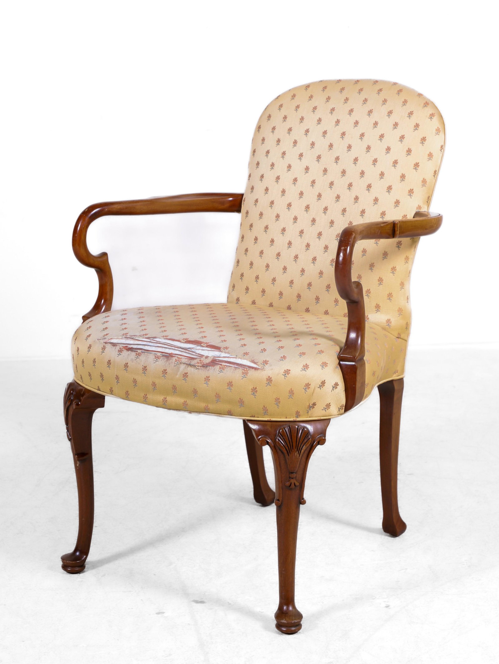 Queen Anne style open armchair (1 of 6)