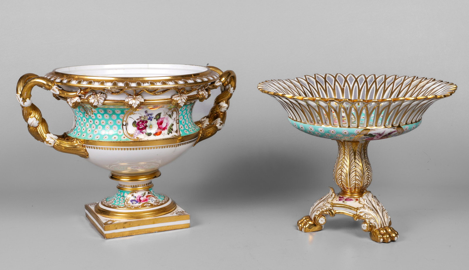 Meissen Type Urn and Reticulated Compote (1 of 8)