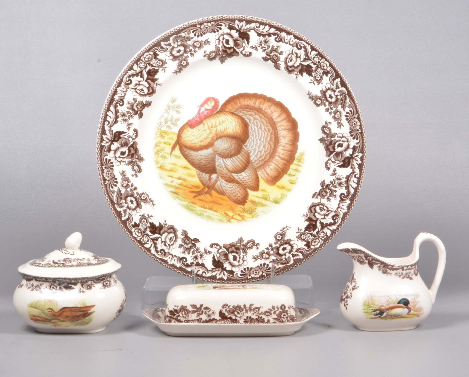 (4) Spode Woodland Table Items (1 of 7)