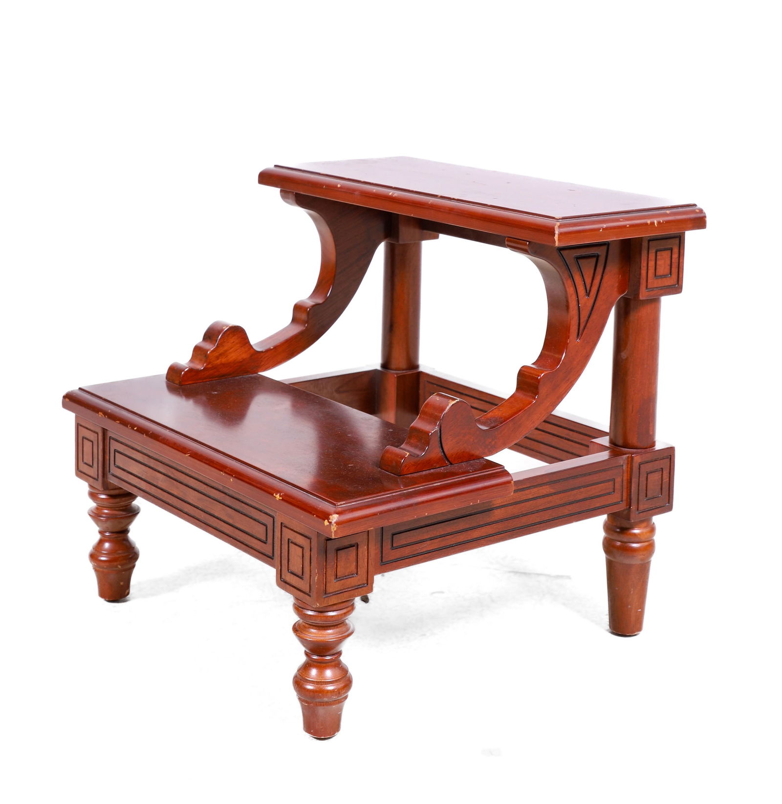 Bombay and Co mahogany bed steps (1 of 3)