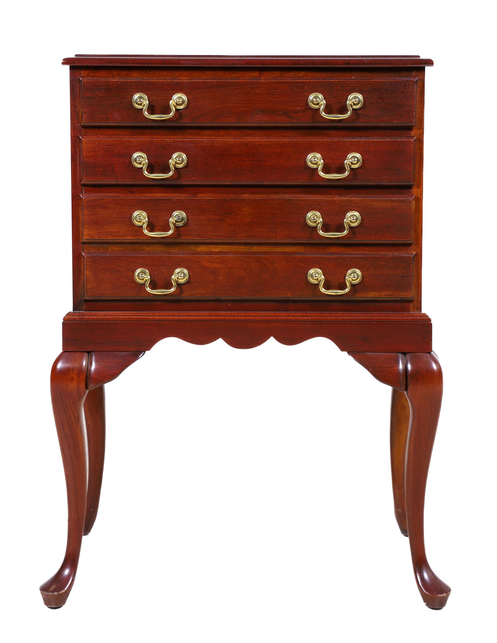 Queen Anne style mahogany silver chest (1 of 4)