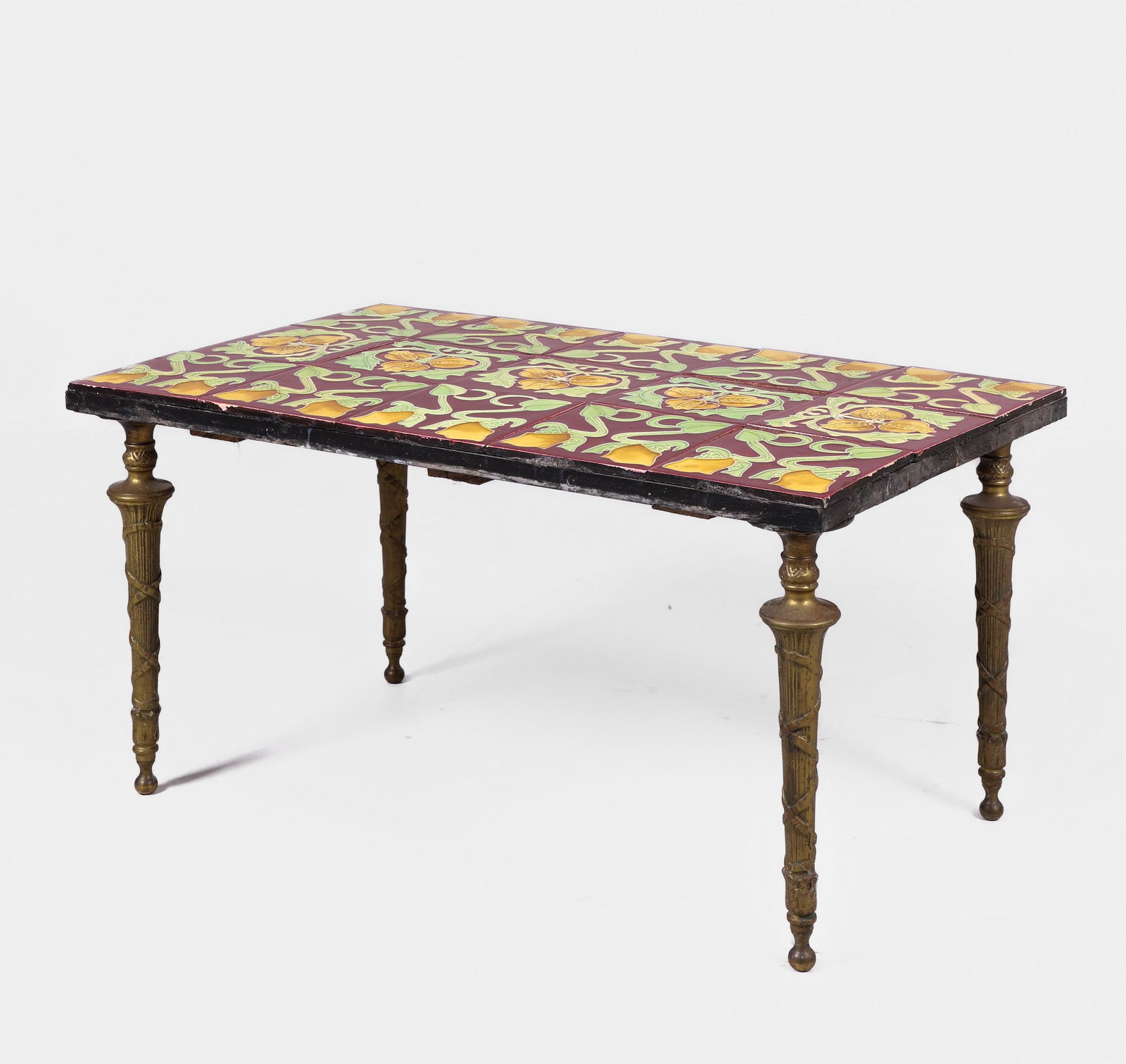 Brass and tile coffee table (1 of 3)