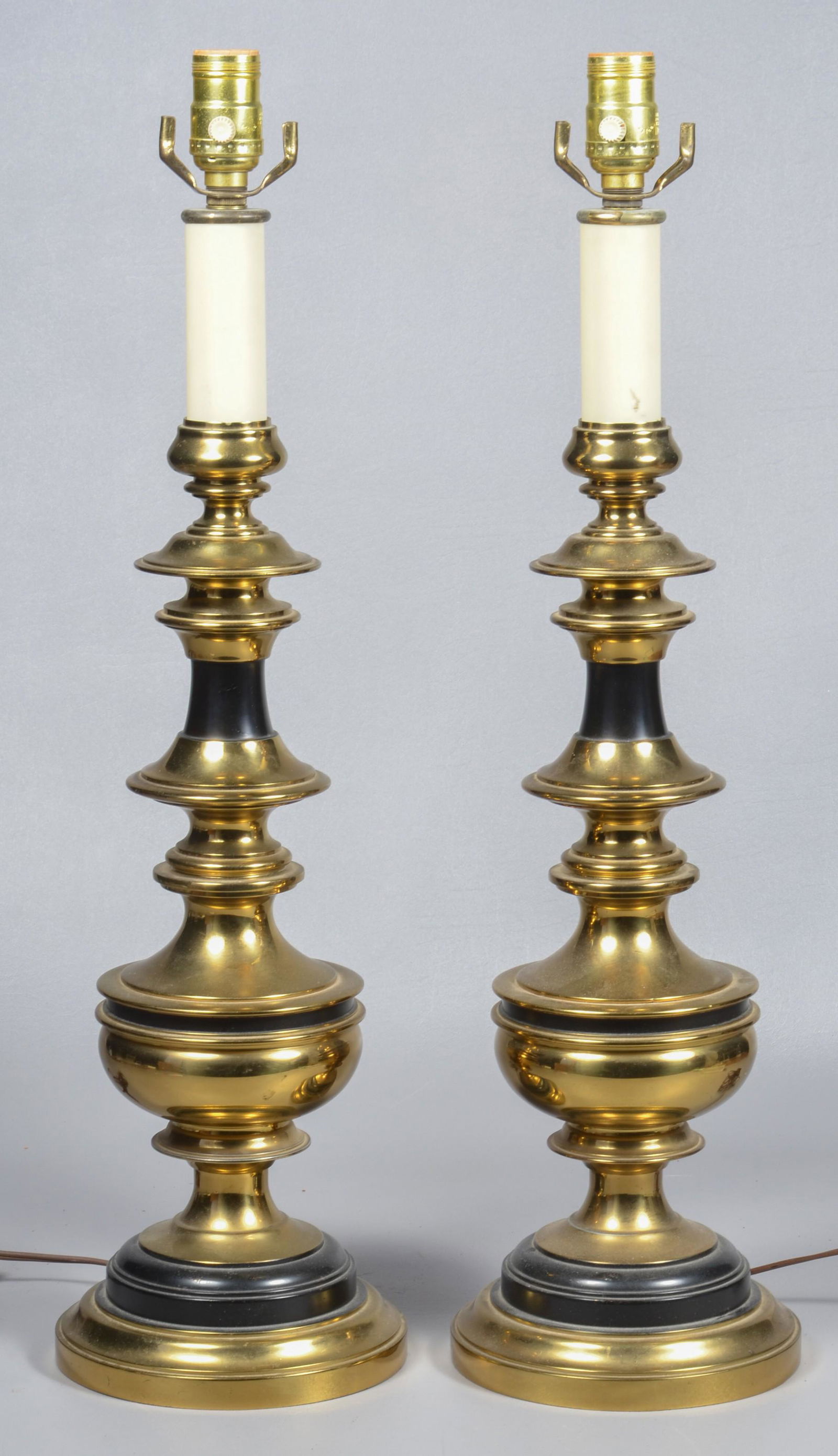 Brass and Black Painted Lamp Pair (1 of 1)