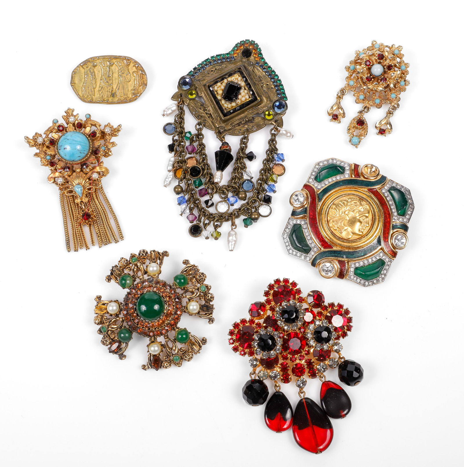 (7) Costume and Silver Brooches (1 of 8)