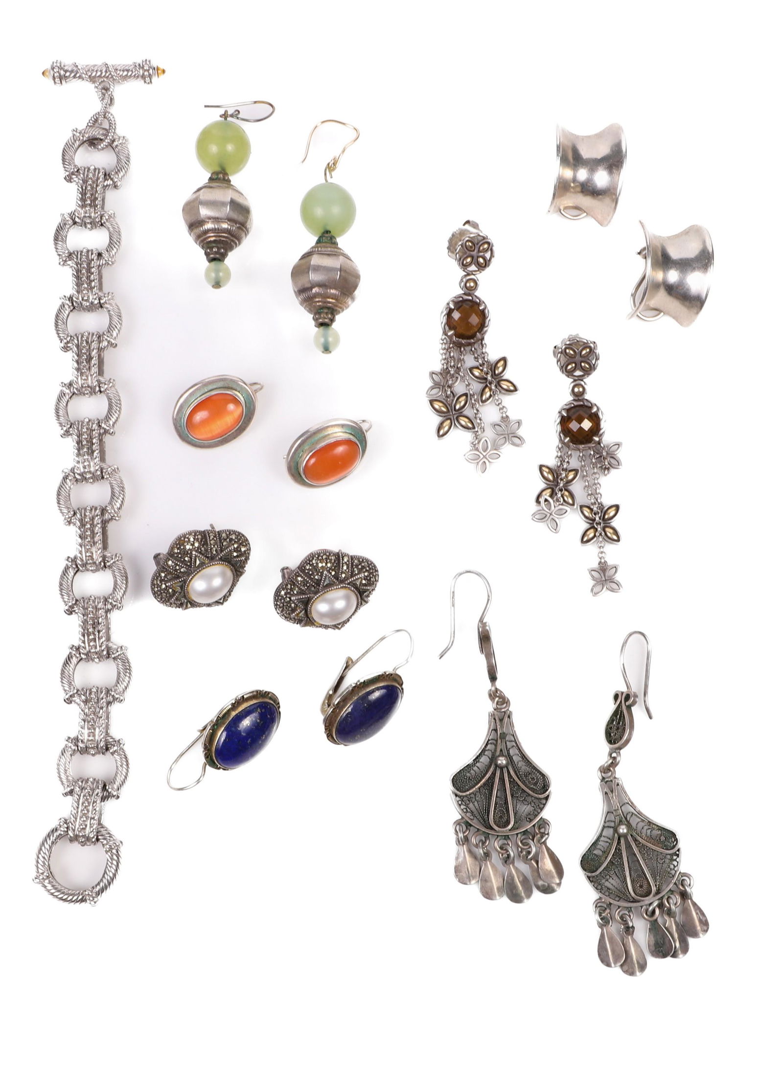 (8) Sterling Earrings and Bracelet (1 of 9)