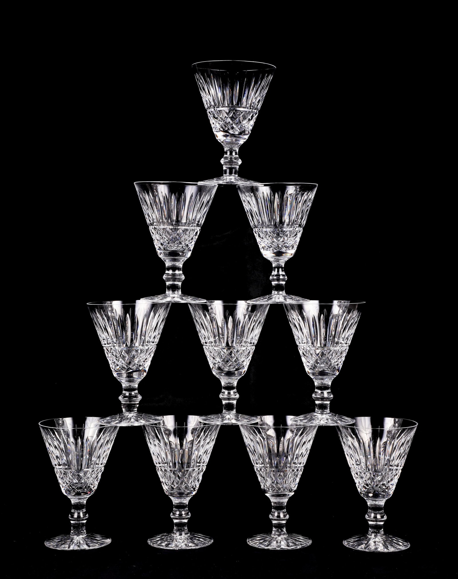 (10) Waterford Tramore Water Goblets: (10) Waterford Tramore water goblets, 5-5/8"H