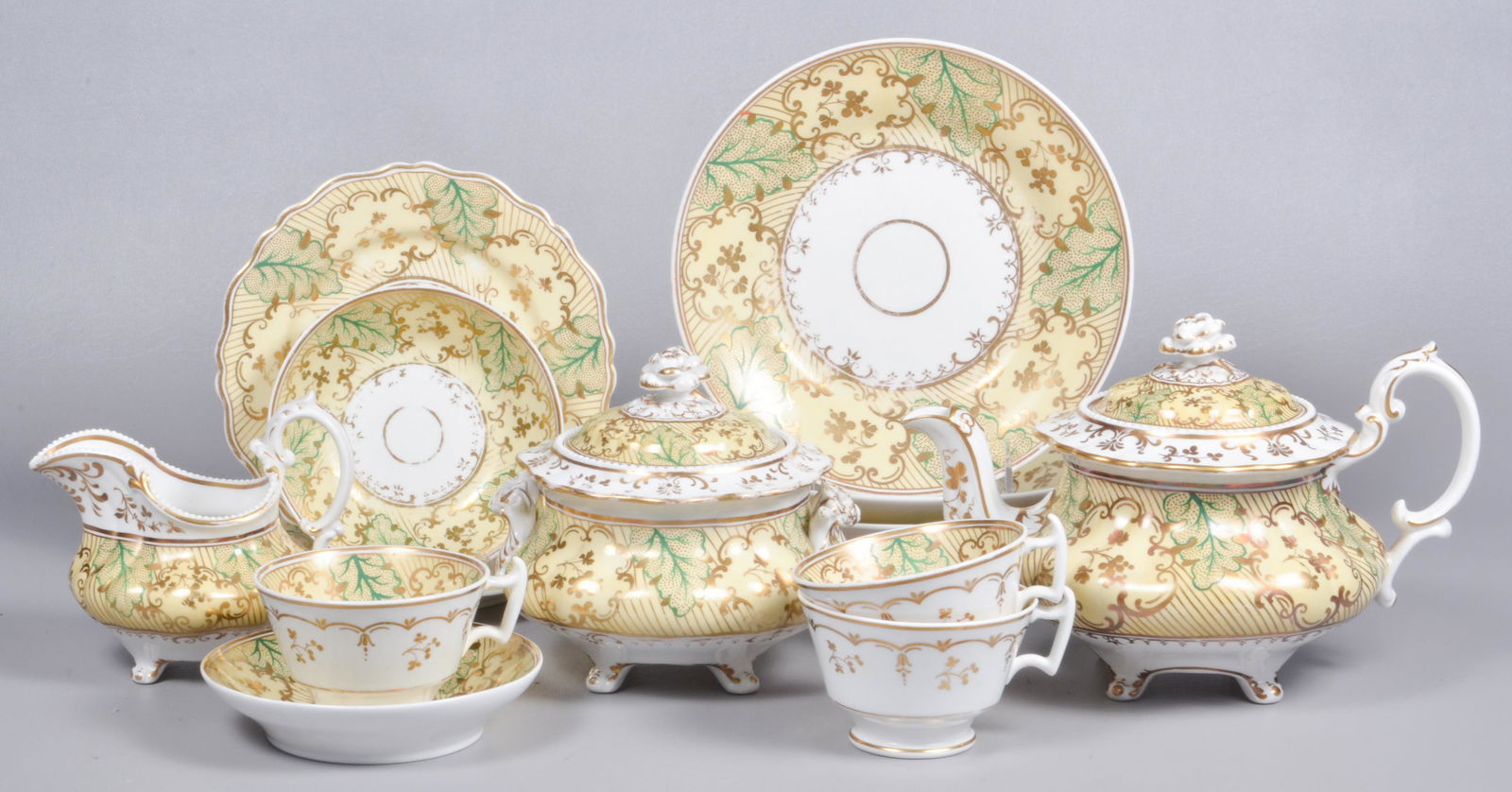 (14) Pc 19th C English Tea Set (1 of 5)