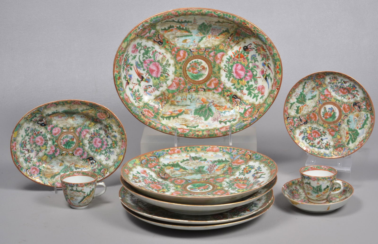 (10) Pcs Famille Rose Porcelain (1 of 15)