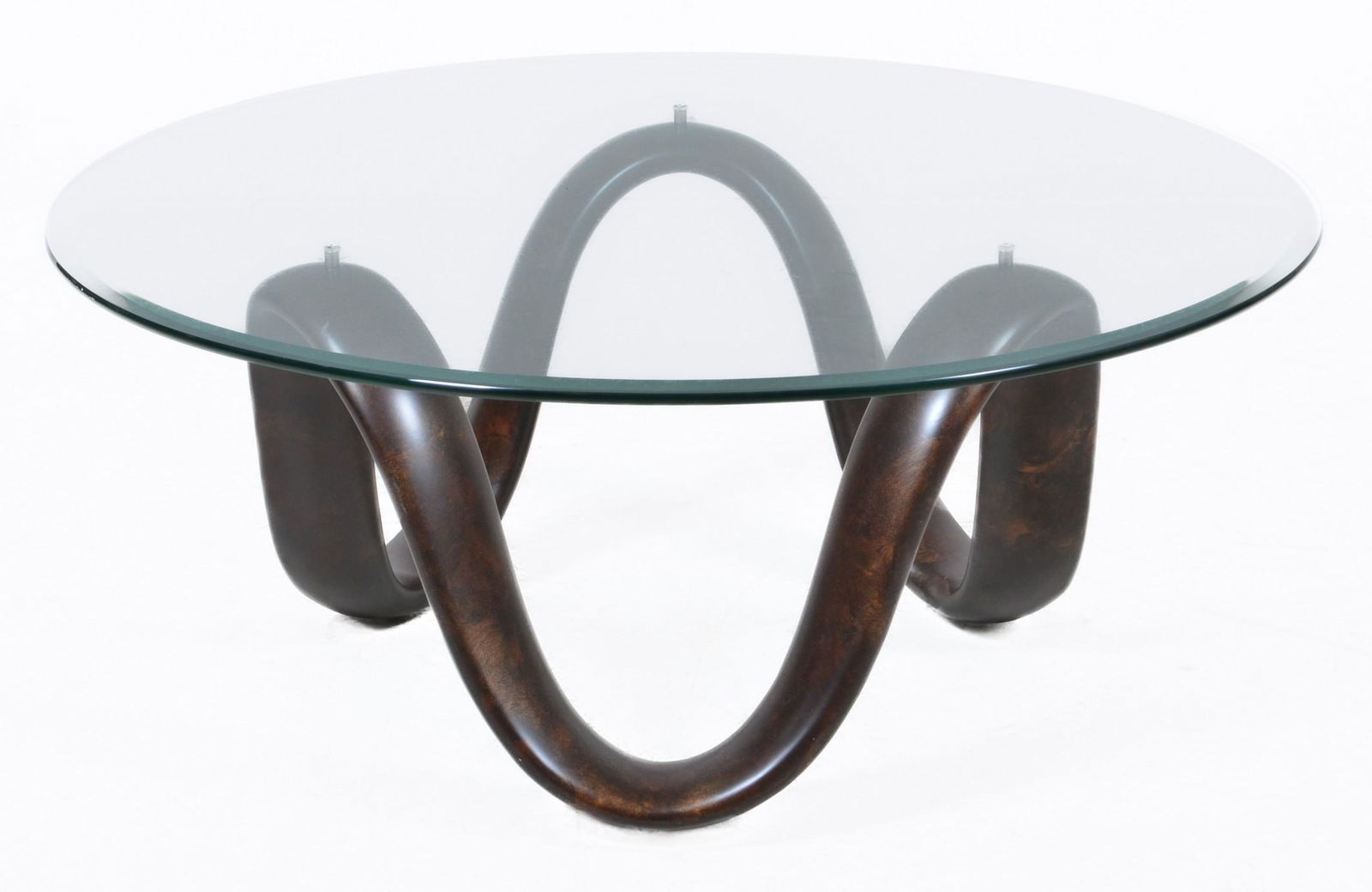 Finn Juhl style glass top coffee table (1 of 1)