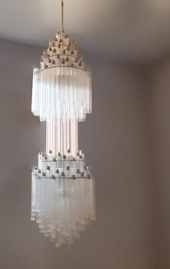 Venini Italian Modern tiered chandelier (1 of 4)
