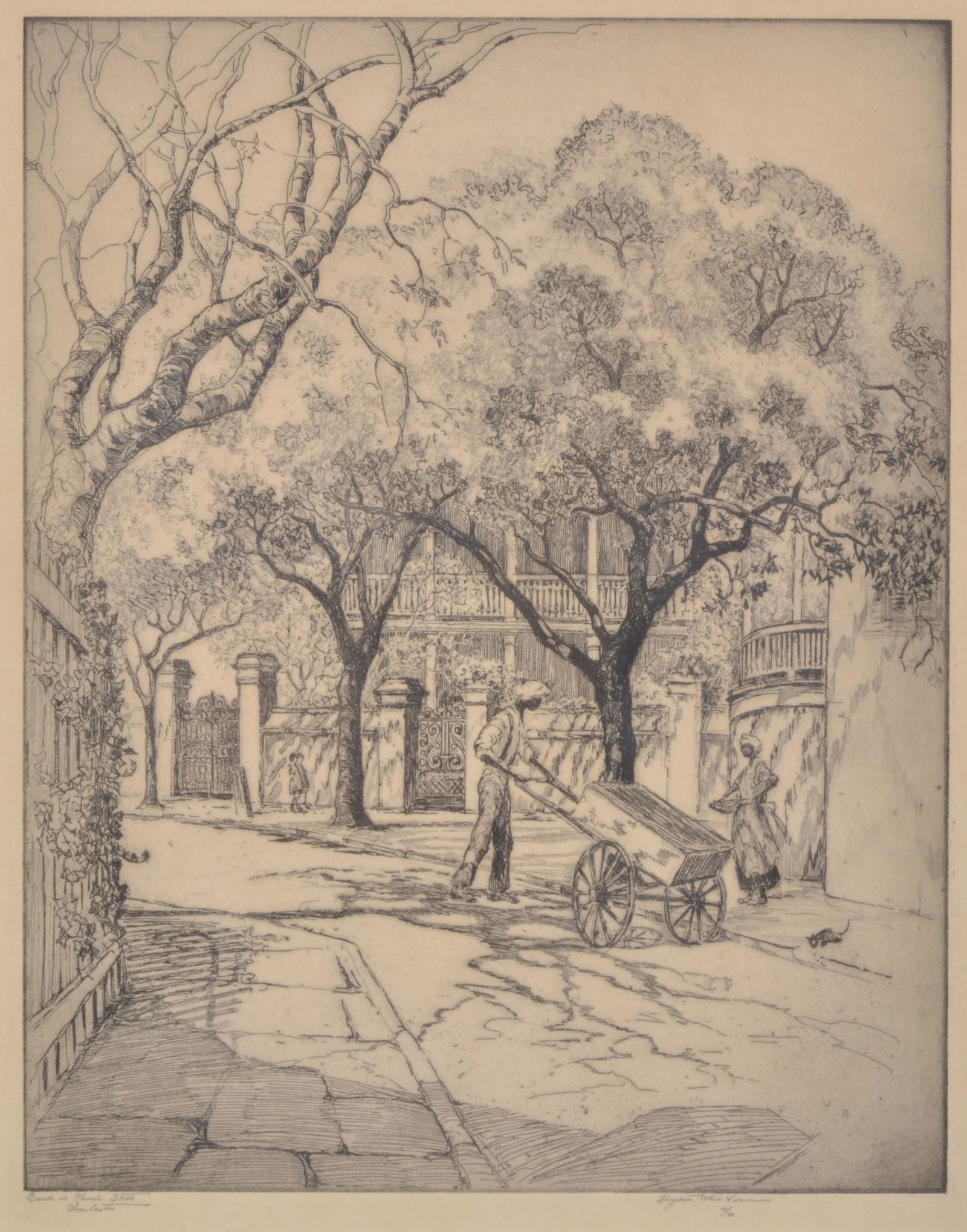 Elizabeth O'Neill Verner Signed Charleston Etching (1 of 3)