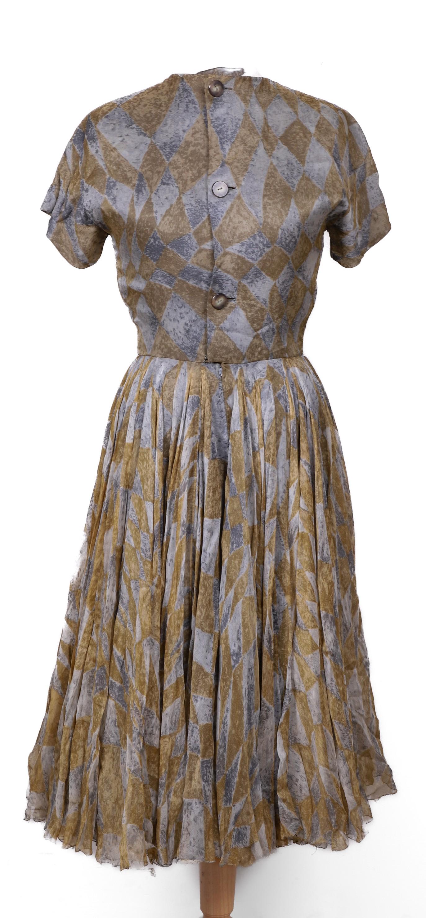 1950's John Galanos Silk Skater Dress (1 of 6)