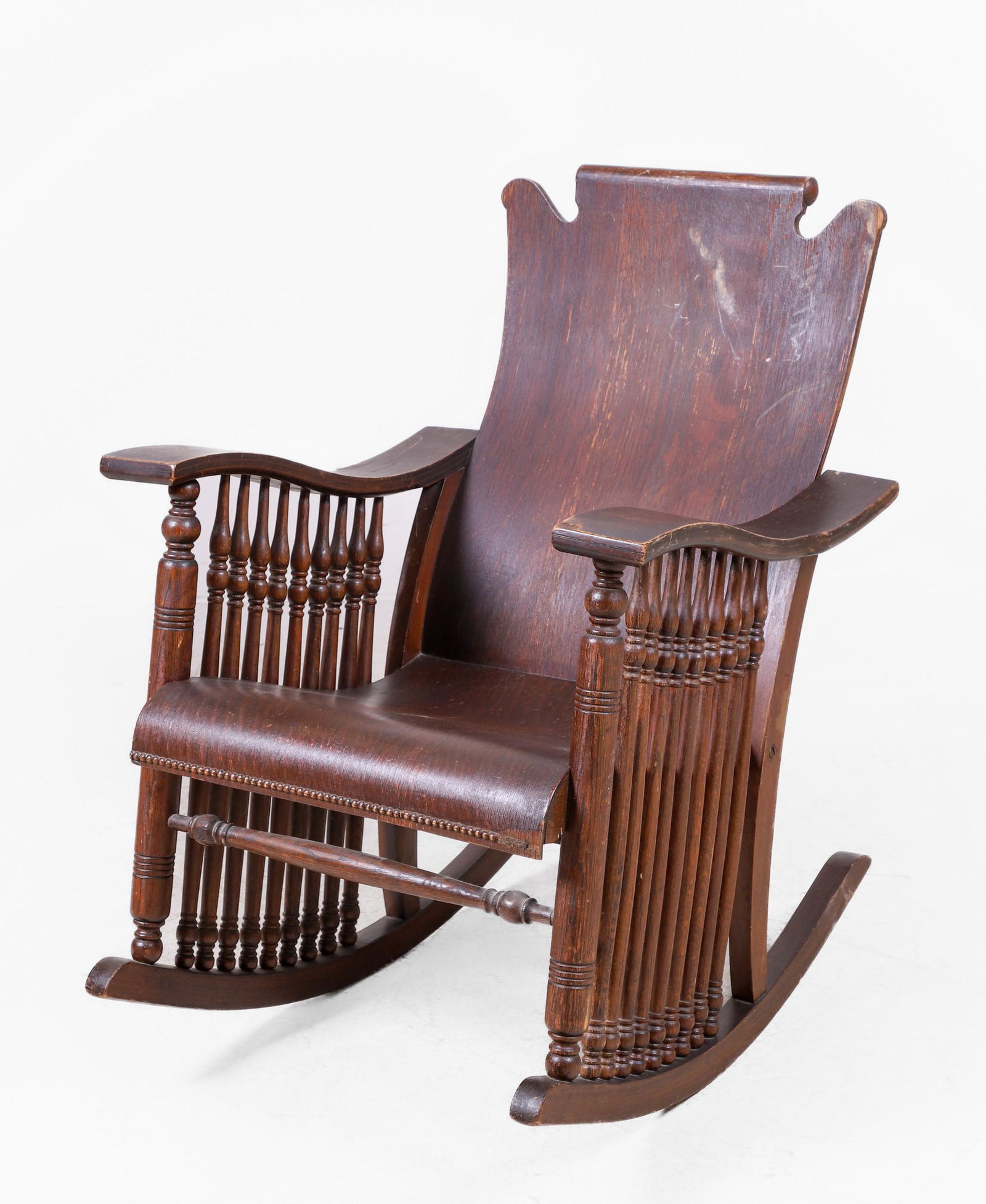 Oak carved rocker (1 of 3)