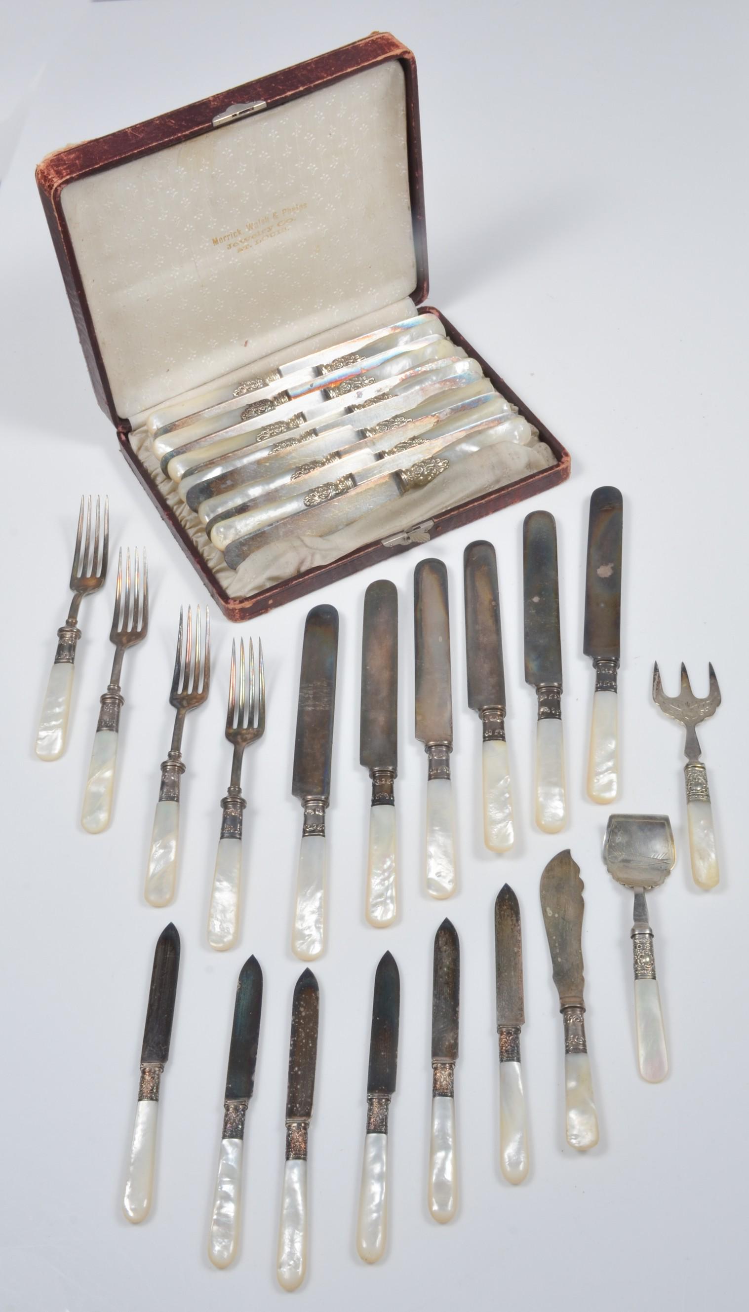Sterling Banded MOP Handled Flatware (1 of 5)