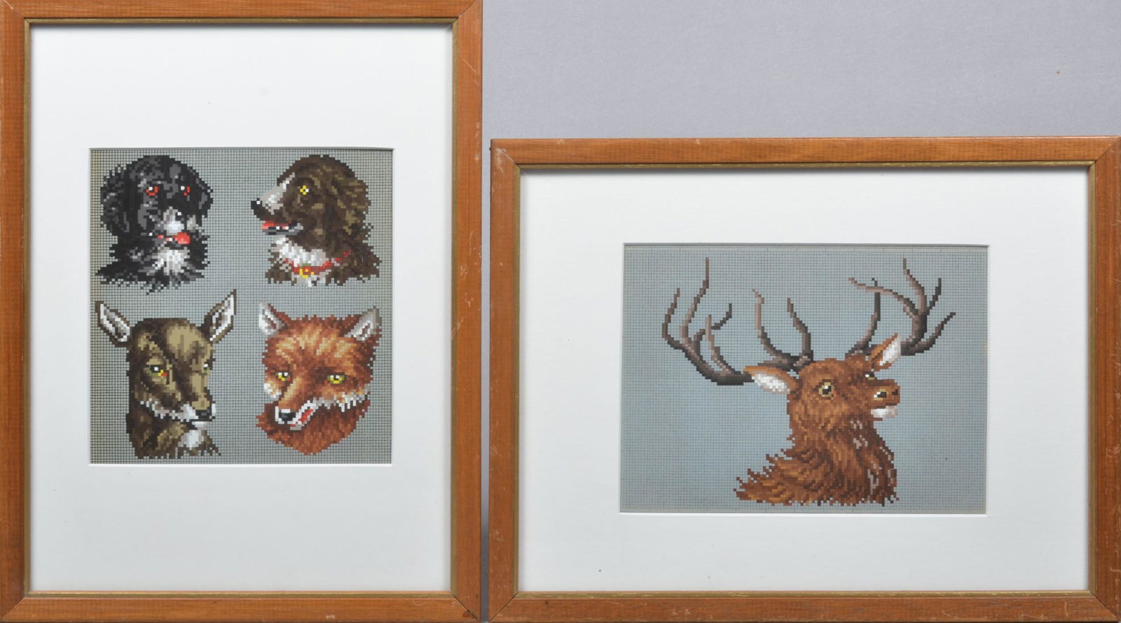 (2) Antique Gouache Needlepoint Patterns (1 of 3)