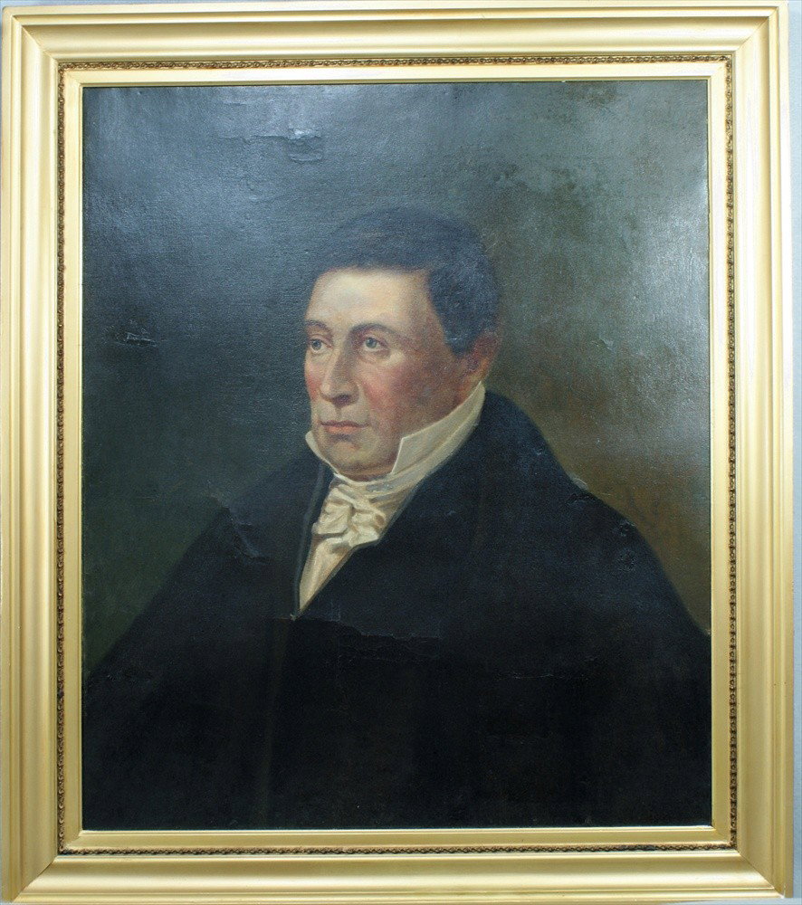 Frederick DeBourg Richards, American, Wilmington, : Frederick DeBourg Richards, American, Wilmington, DE, 1822-1903, o/c, portrait of Lafayette, inscribed verso "Presented to the City of Wilmington, Delaware/By F. De Bourg. Richards/Artist/July 4, 1845