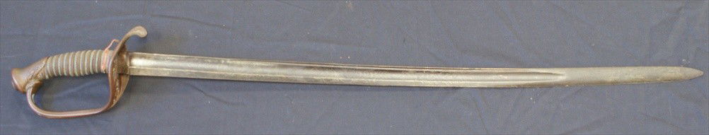 US Model 1850 Mounted Field and Staff Officer's Sw: US Model 1850 Mounted Field and Staff Officer's Sword, Horstmann, Philadelphia marks at top of blade, no scabbard, 35 1/2" overall