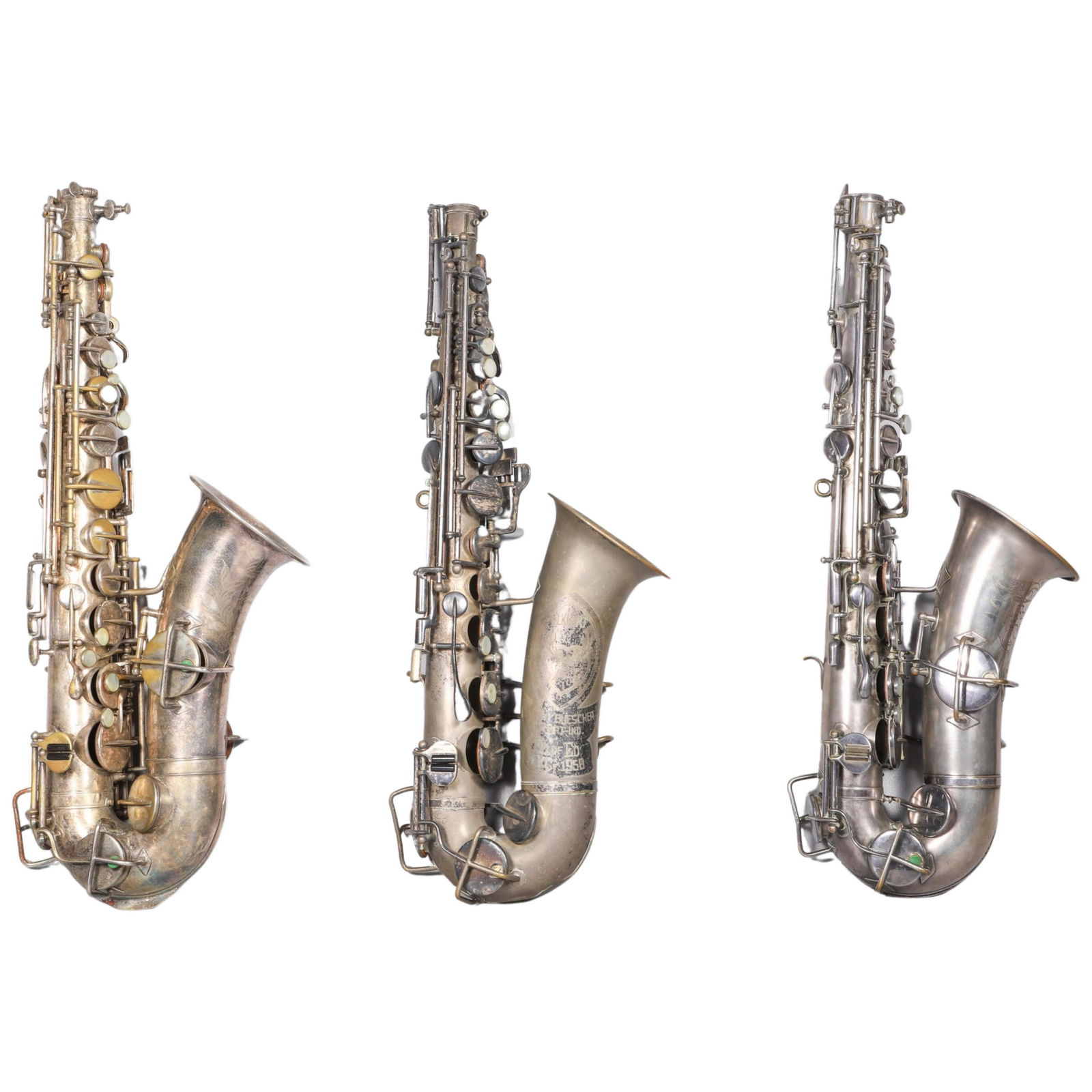 (3) Silver Plate Alto Saxophones, Parts or Repair (40333) on Jul 11