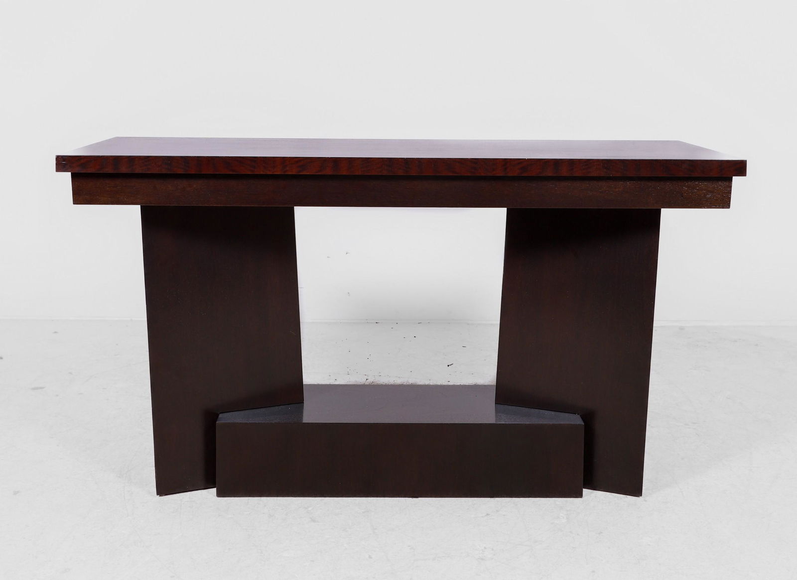 Contemporary striped laminate console table (1 of 3)