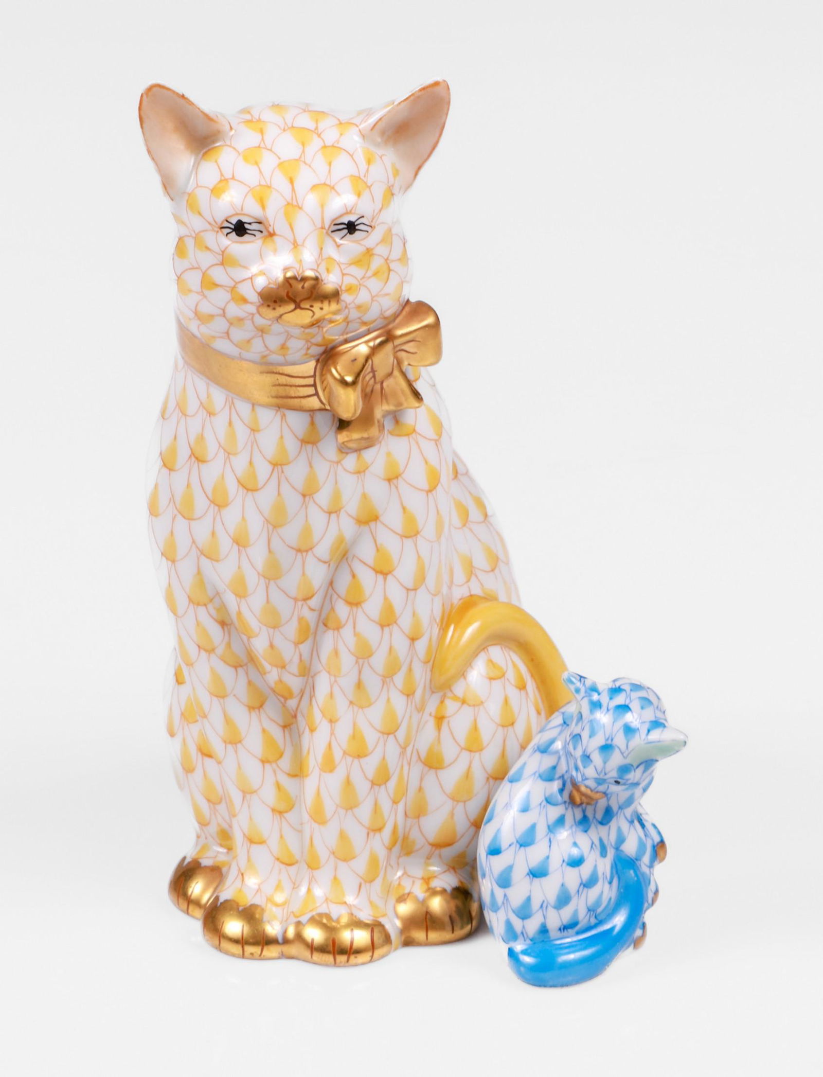 (2) Herend Porcelain Cat Figures (1 of 4)