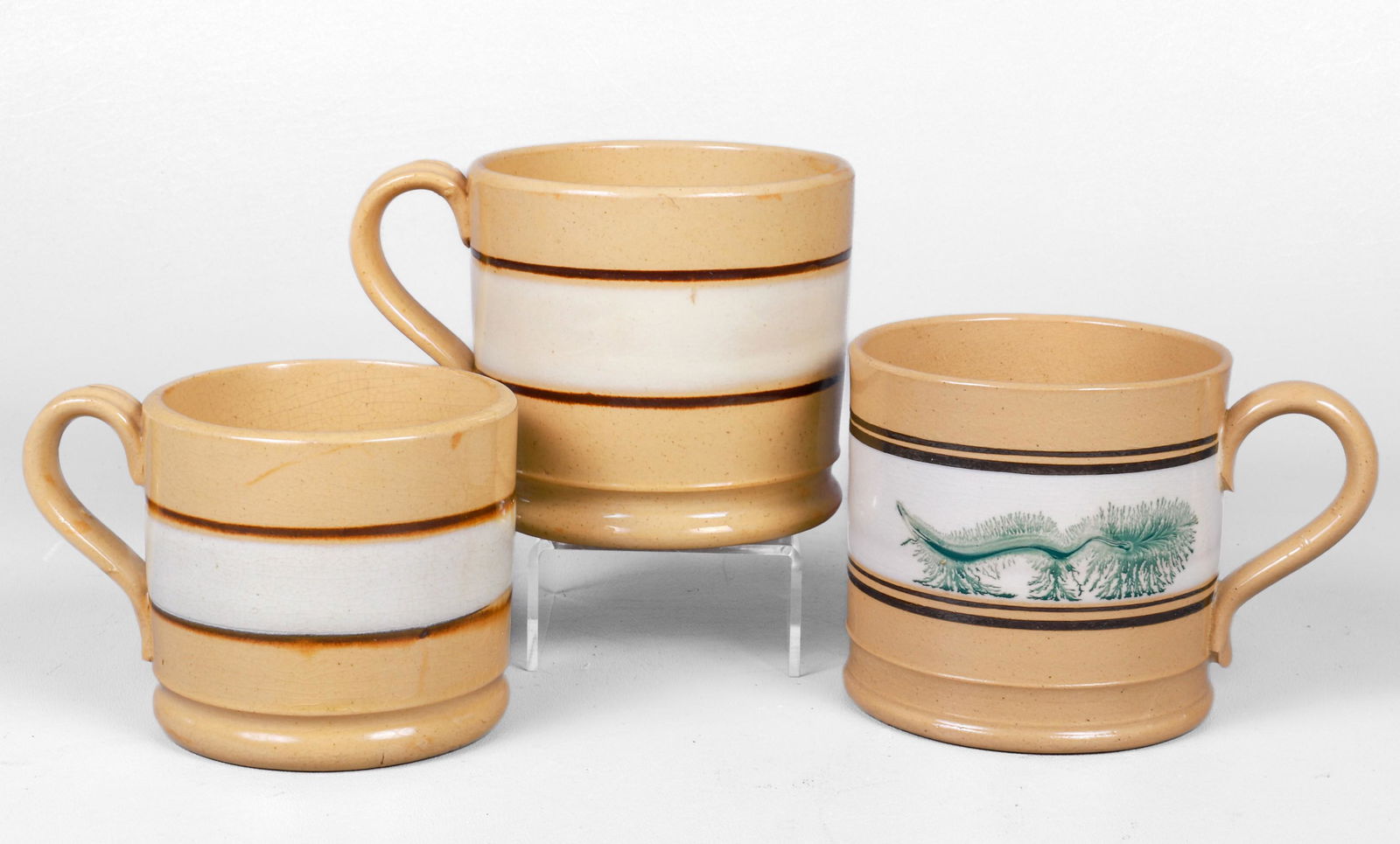 (3) Yellow Ware Mugs (1 of 2)