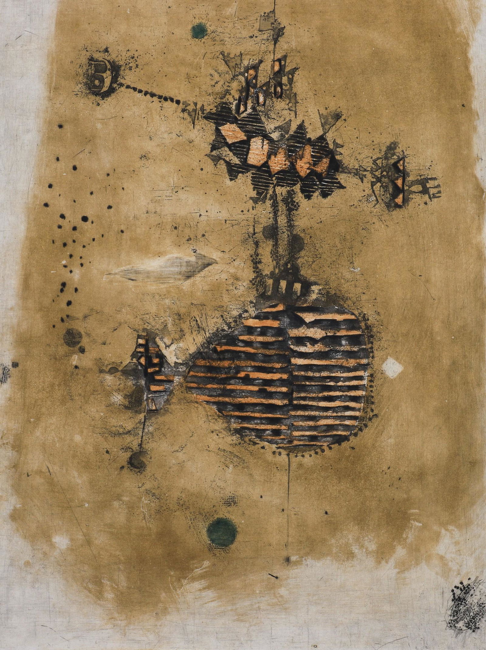 Johnny Friedlander Etching"Poisson d'Or" (1 of 3)