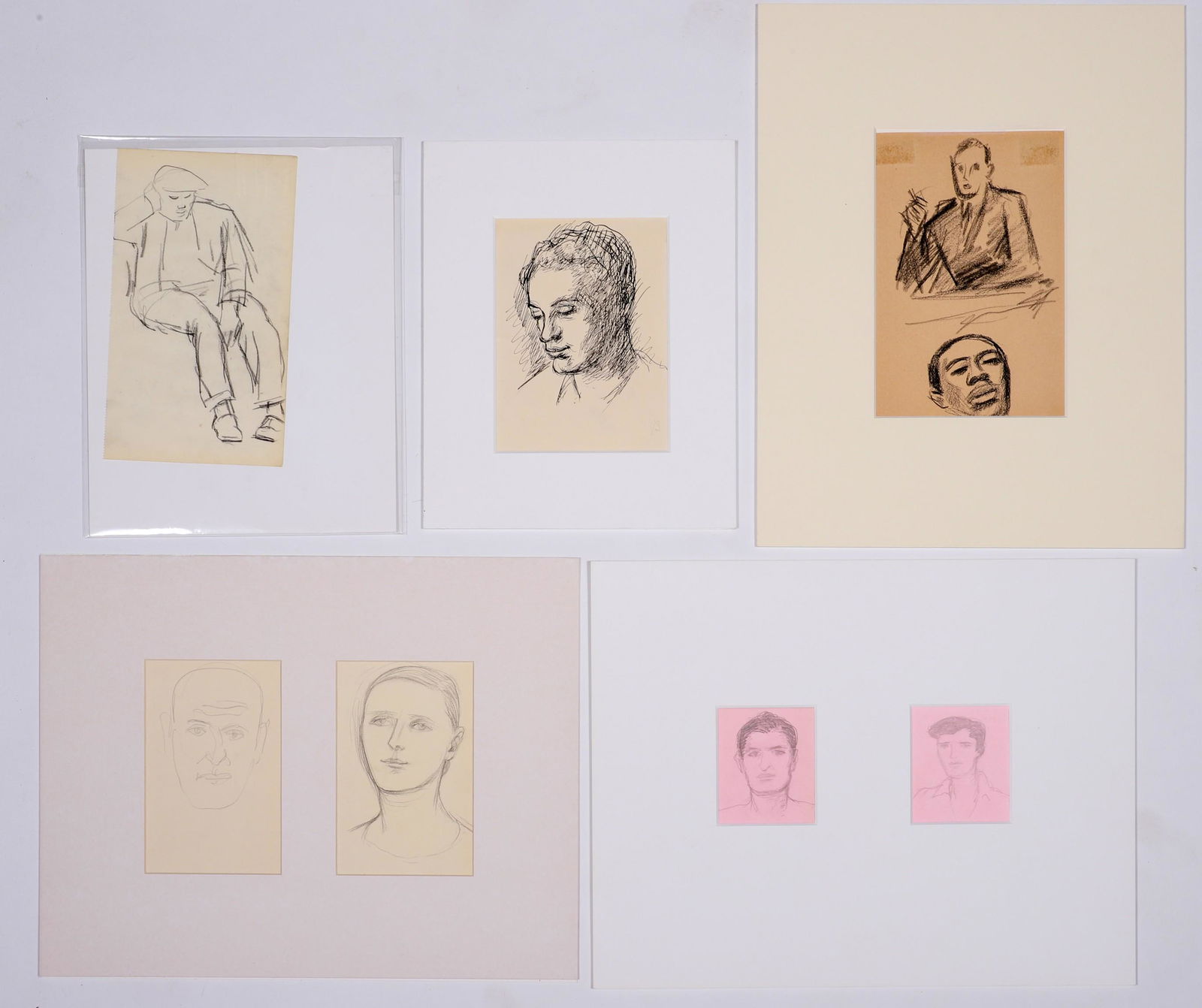 (7) Julius Bloch Study Drawings (1 of 3)