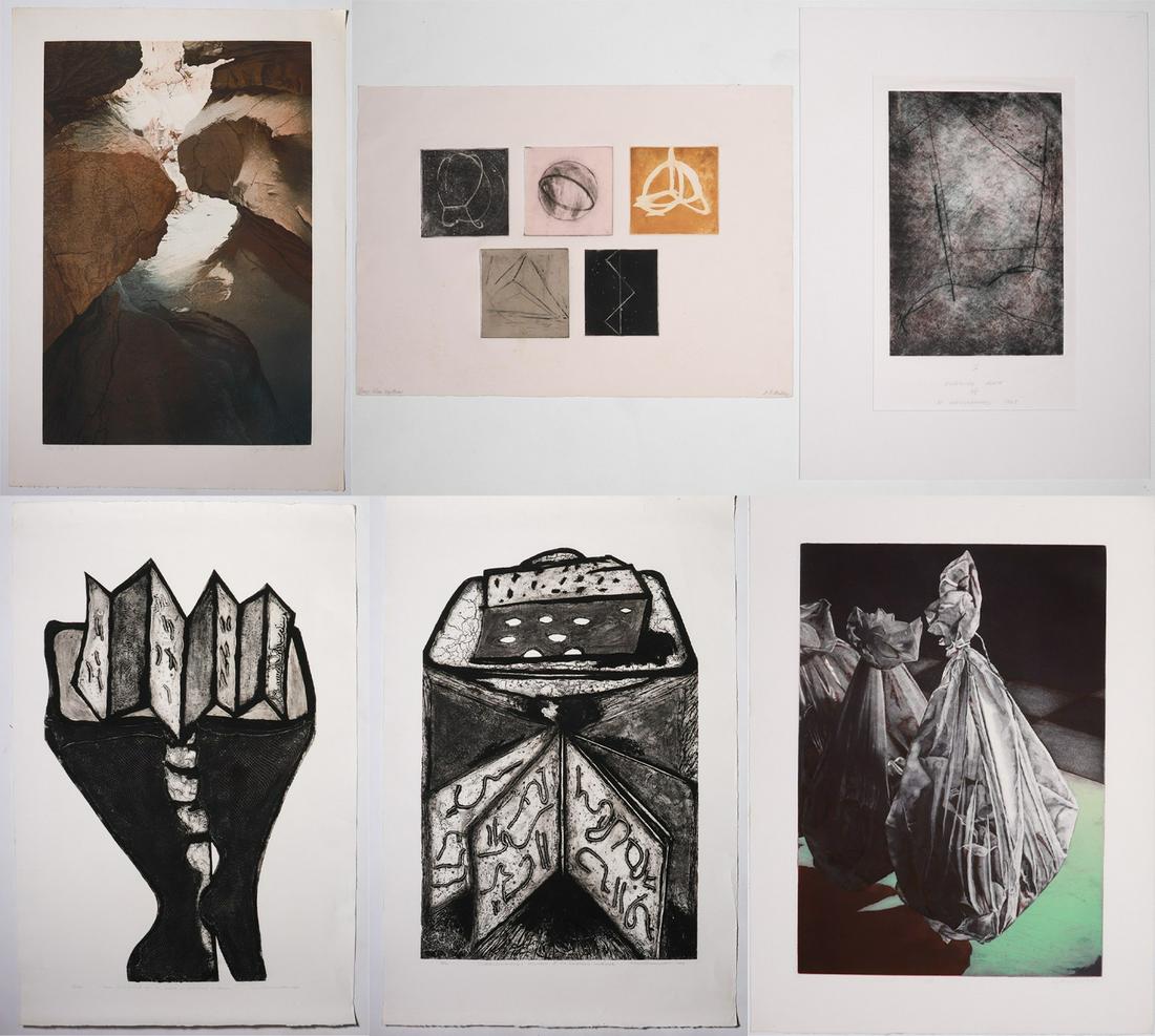 (6) Large Signed Etchings (1 of 6)