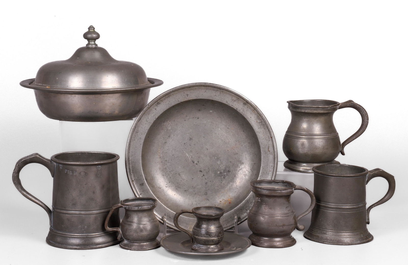 (9) Pewter Measures and Table Items (1 of 4)