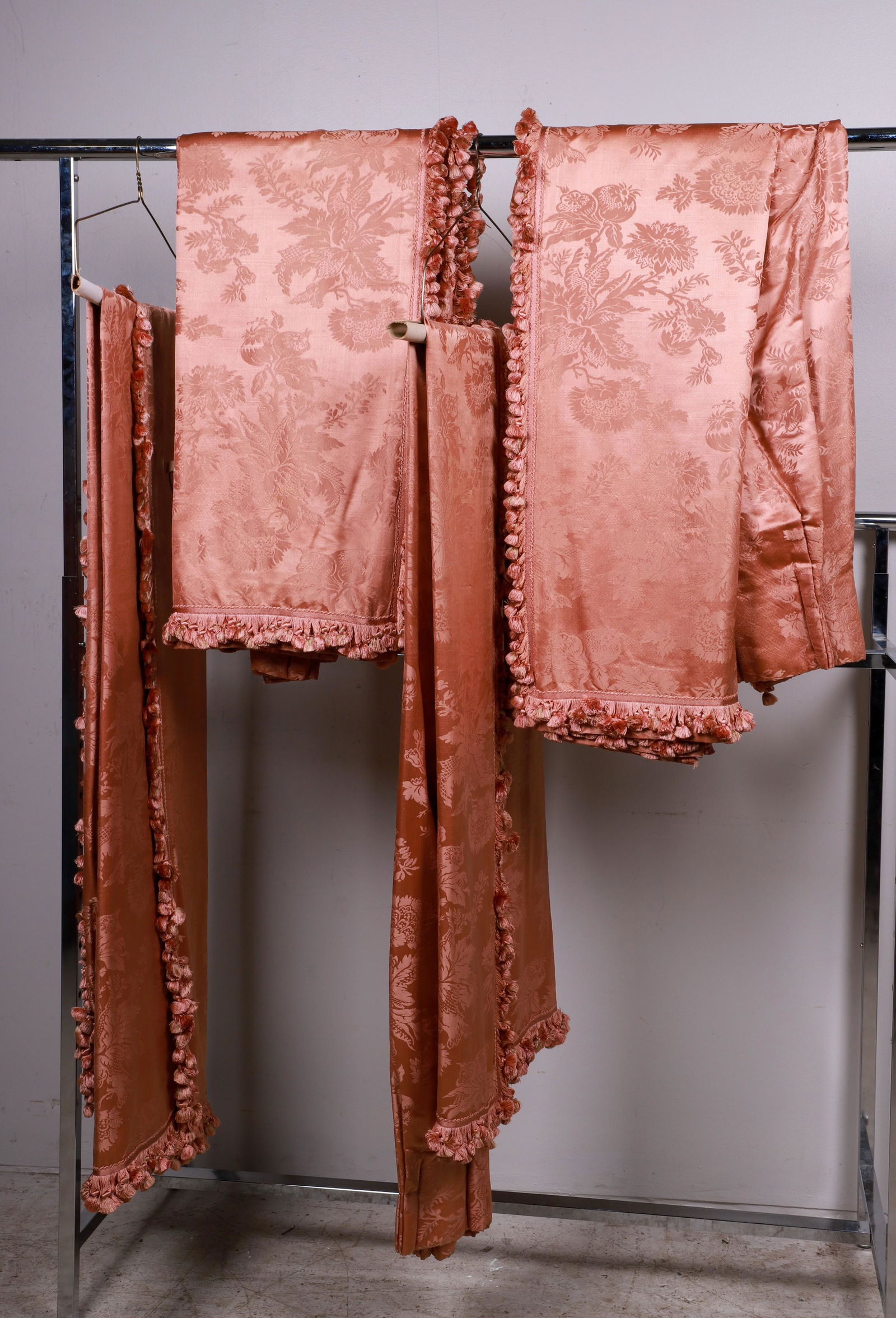 (4) Custom Chinoiserie Silk Jacquard Curtains (1 of 2)