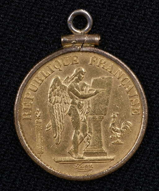242 1876 France 20 Francs Gold Angel F Vf Km 825 I See Sold Price
