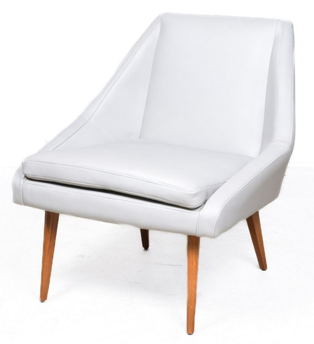 Modern Design West Elm leather lounge chair (1 of 2)
