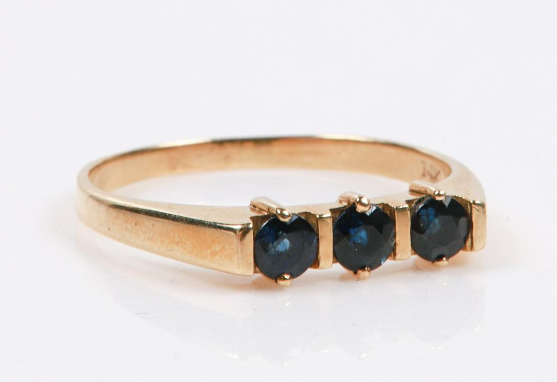 14K Yellow Gold Ring with Sapphires (1 of 4)