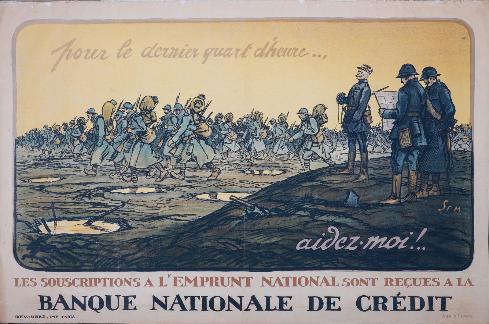 French WWI Poster Aidez Moi (1 of 3)