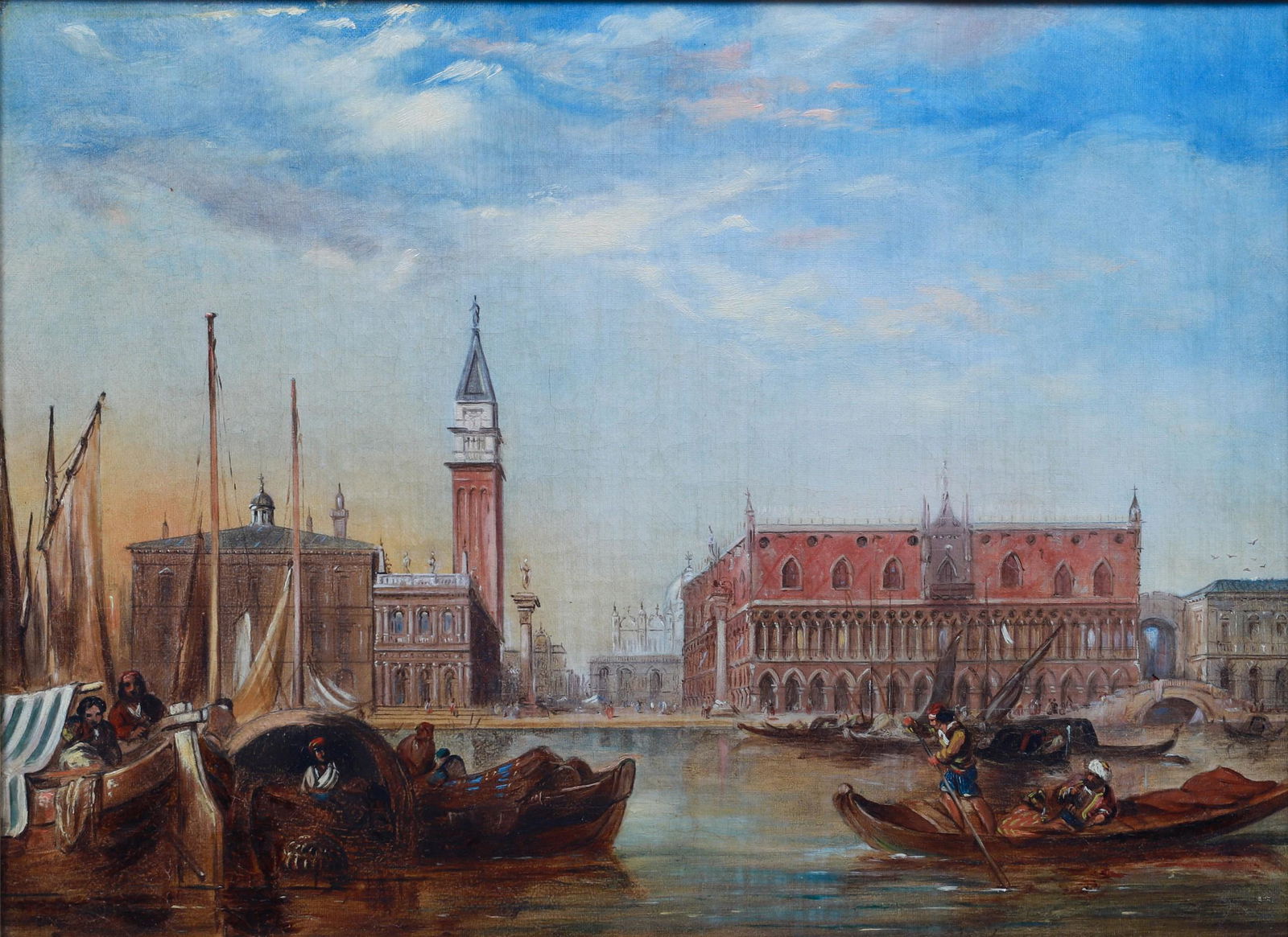 19th C Painting of Venice Harbor (1 of 3)