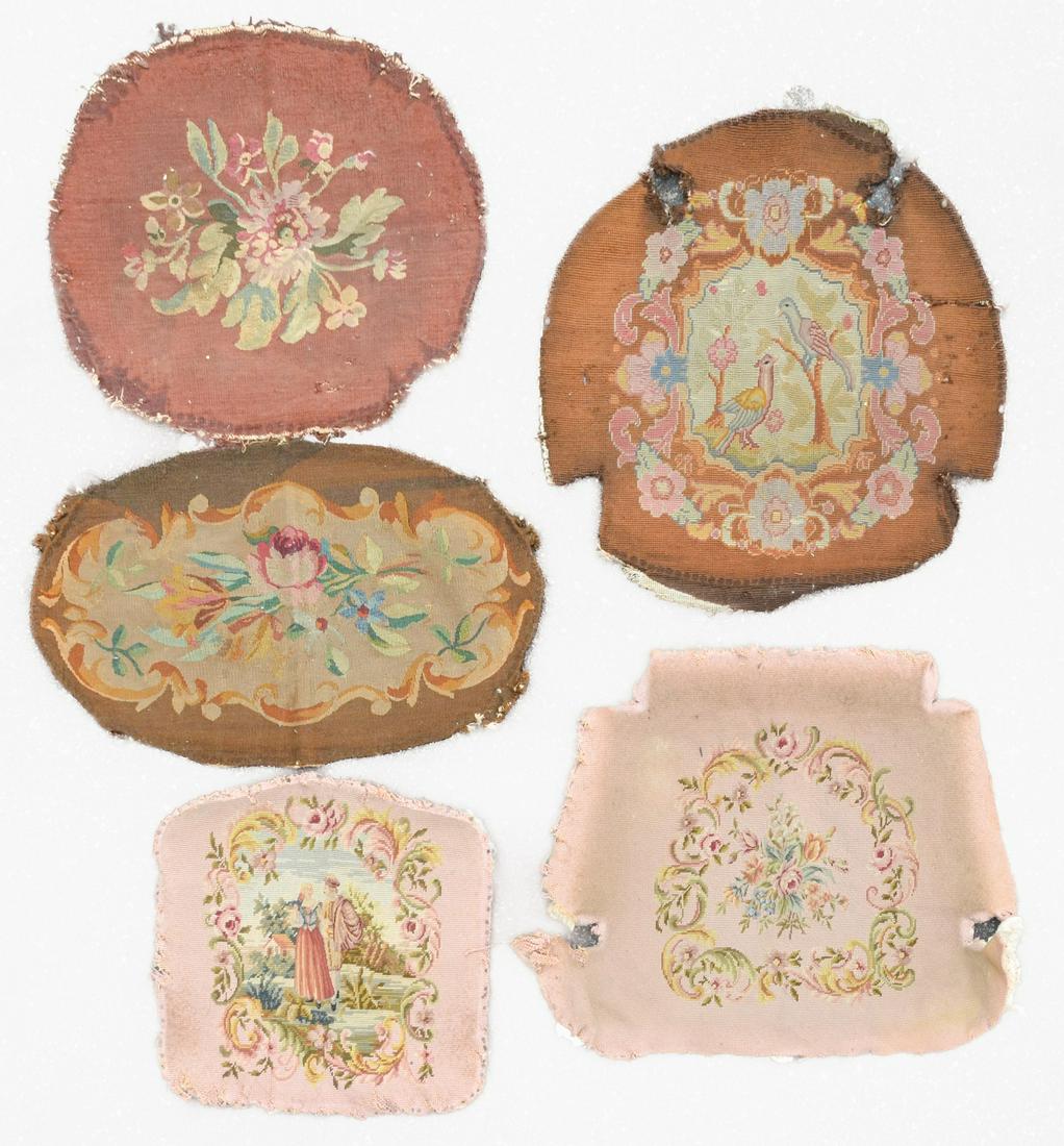 (5) Needlepoint chair cover and portions (1 of 12)