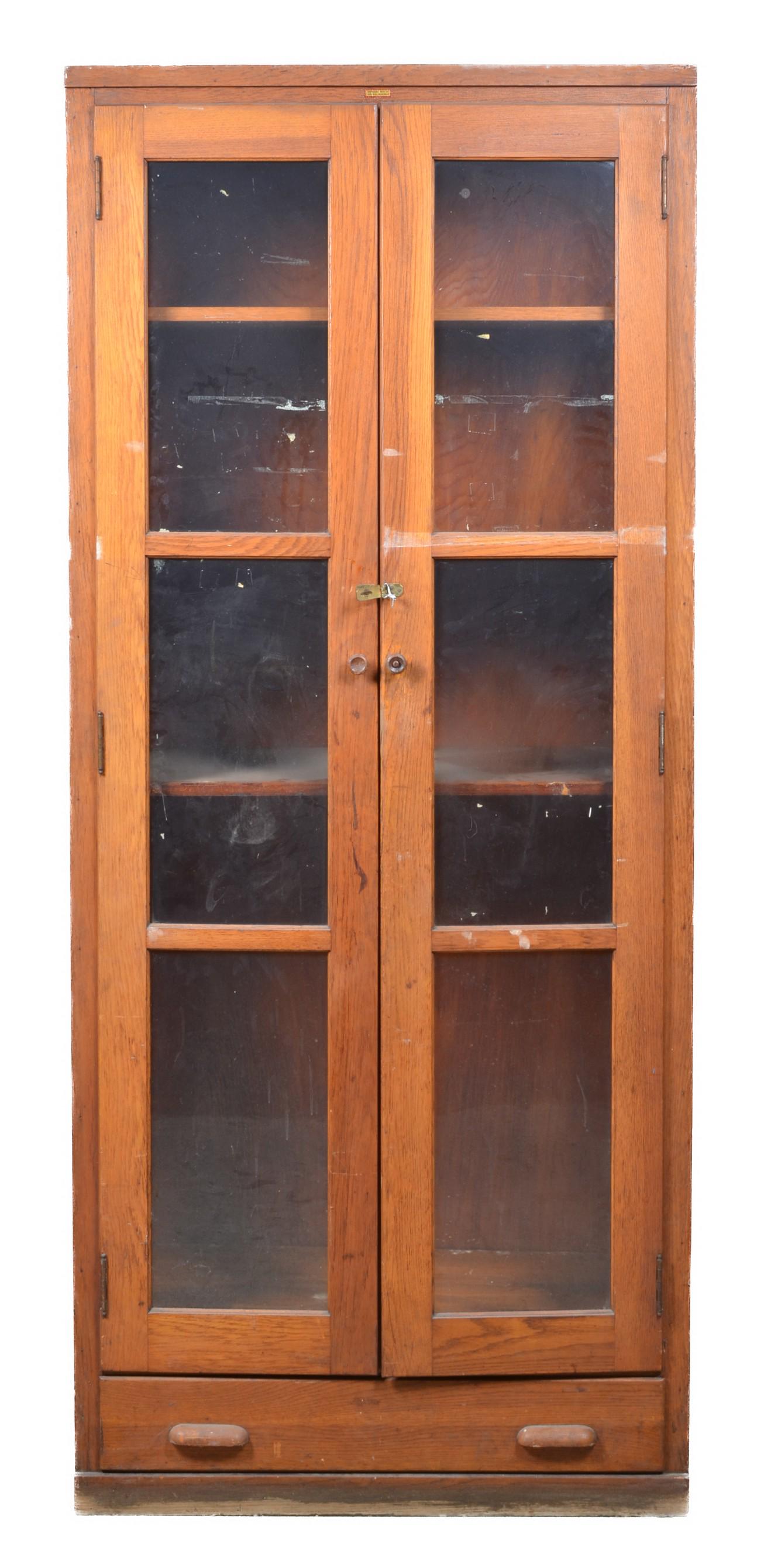Cherry 2-door paneled cabinet (1 of 8)
