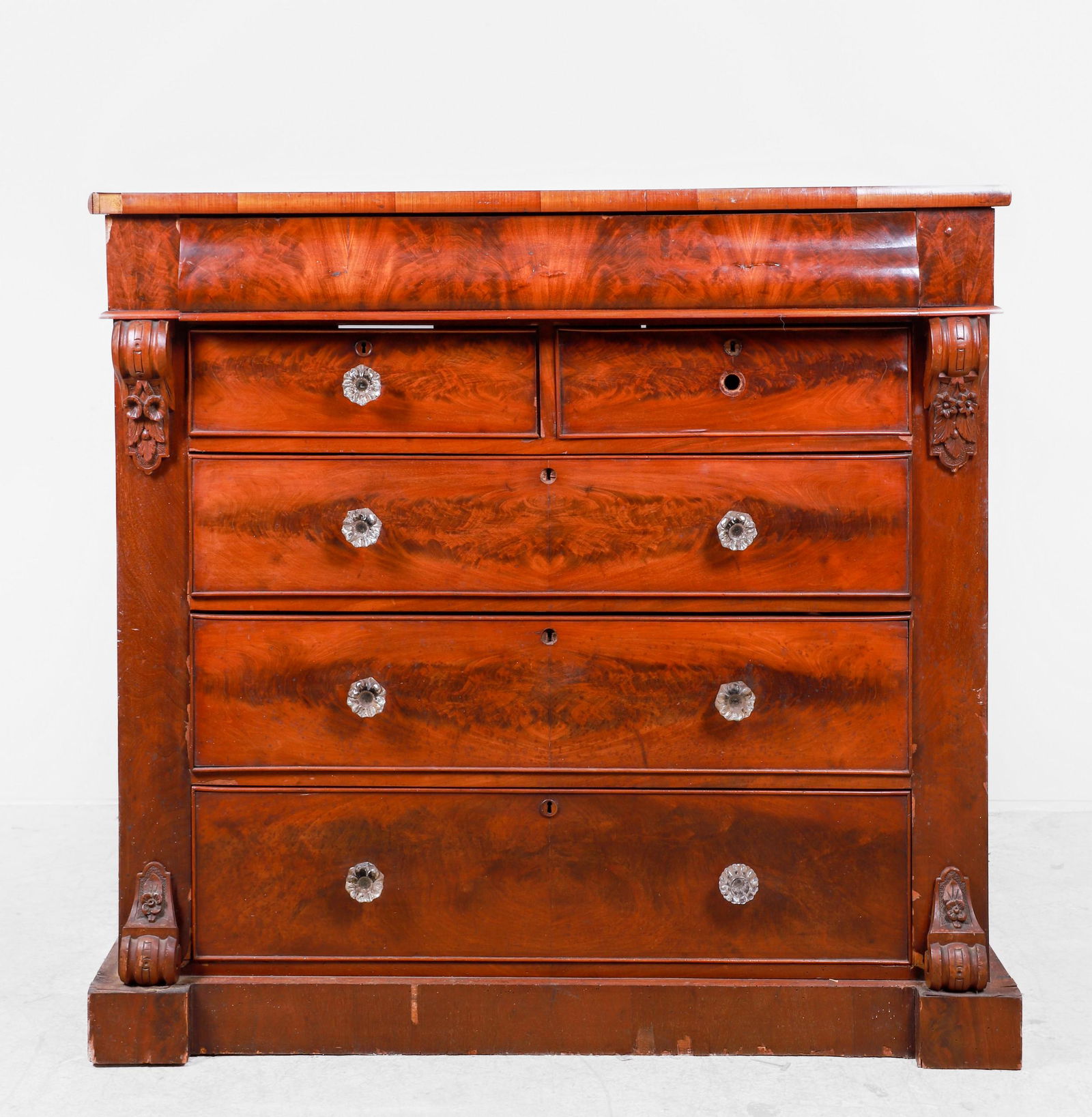 Empire style mahogany chest of drawers (1 of 6)