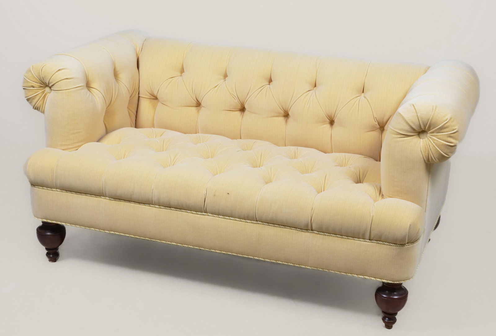 Upholstered tufted back and seat settee (1 of 2)