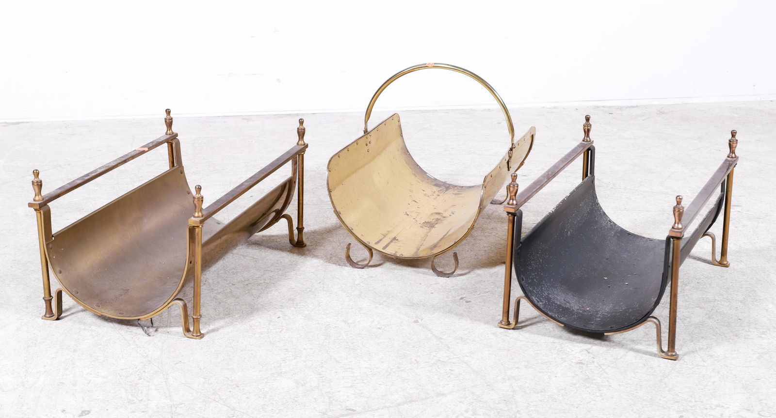 (3) Brass log holders (1 of 2)
