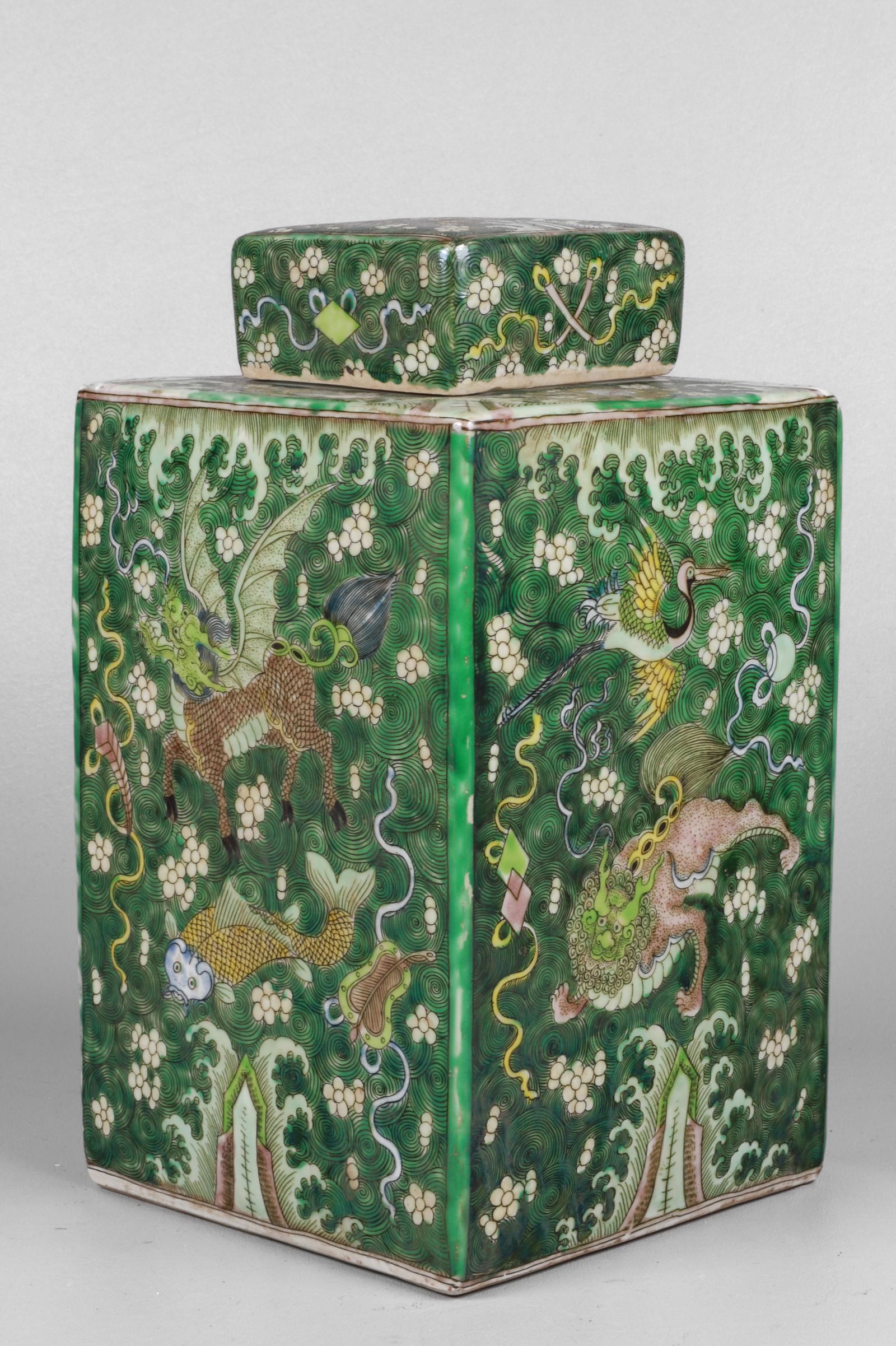 Chinese Porcelain Tea Caddy (1 of 4)