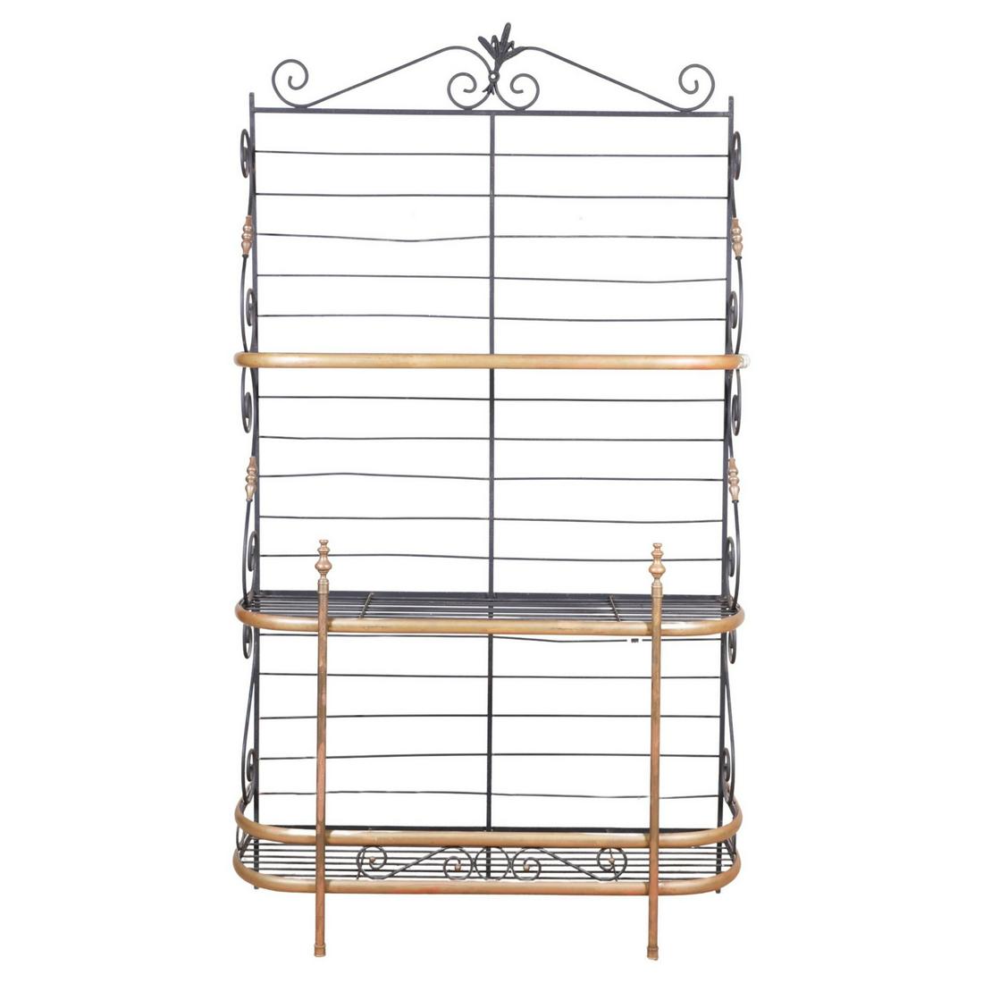 Iron and brass bakers rack (1 of 3)