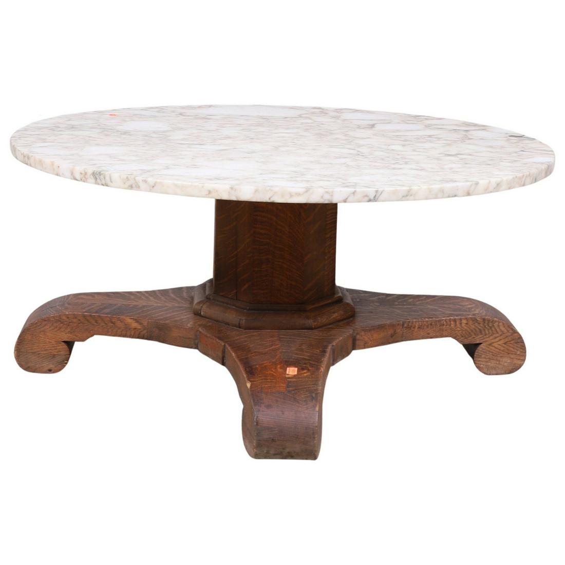 Empire style marbletop coffee table (1 of 2)