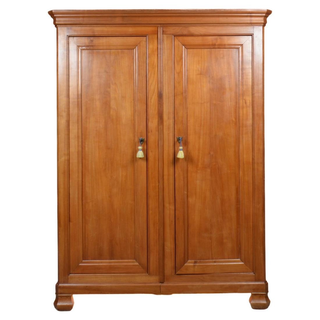 Cherry 2-door paneled wardrobe (1 of 2)