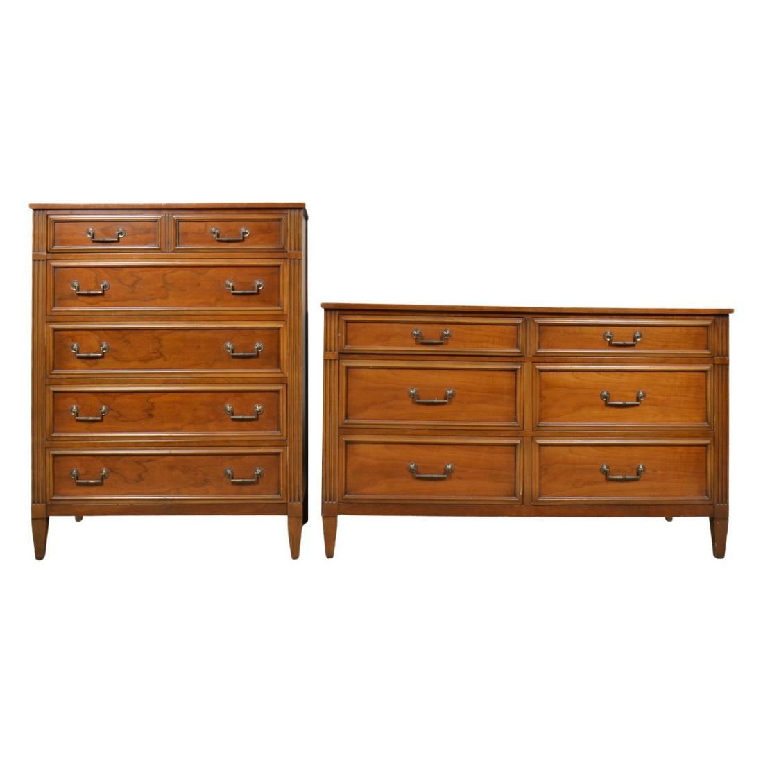 National Mt Airy Cherry high chest and dresser (1 of 6)