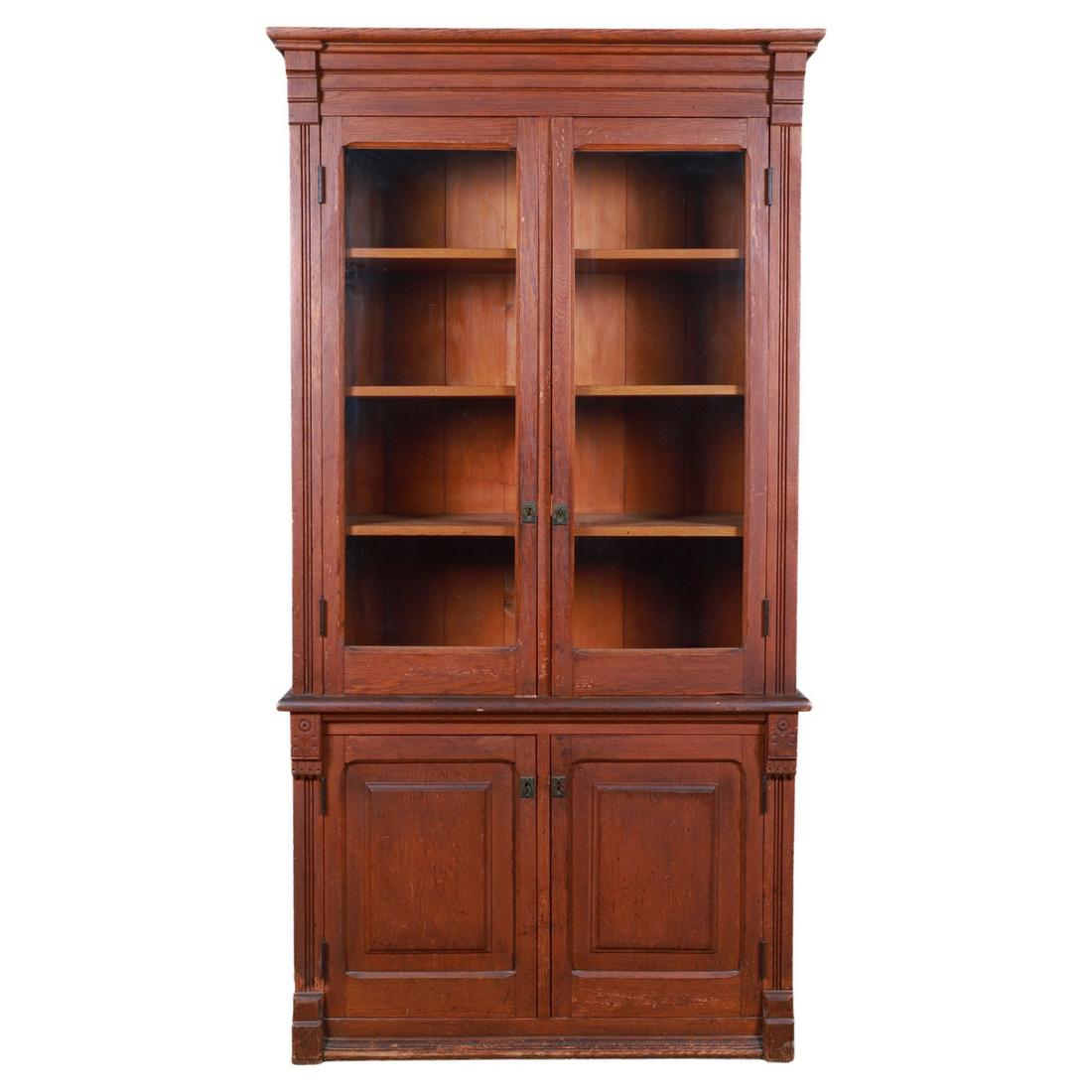 Oak 1-pc display cabinet (1 of 5)