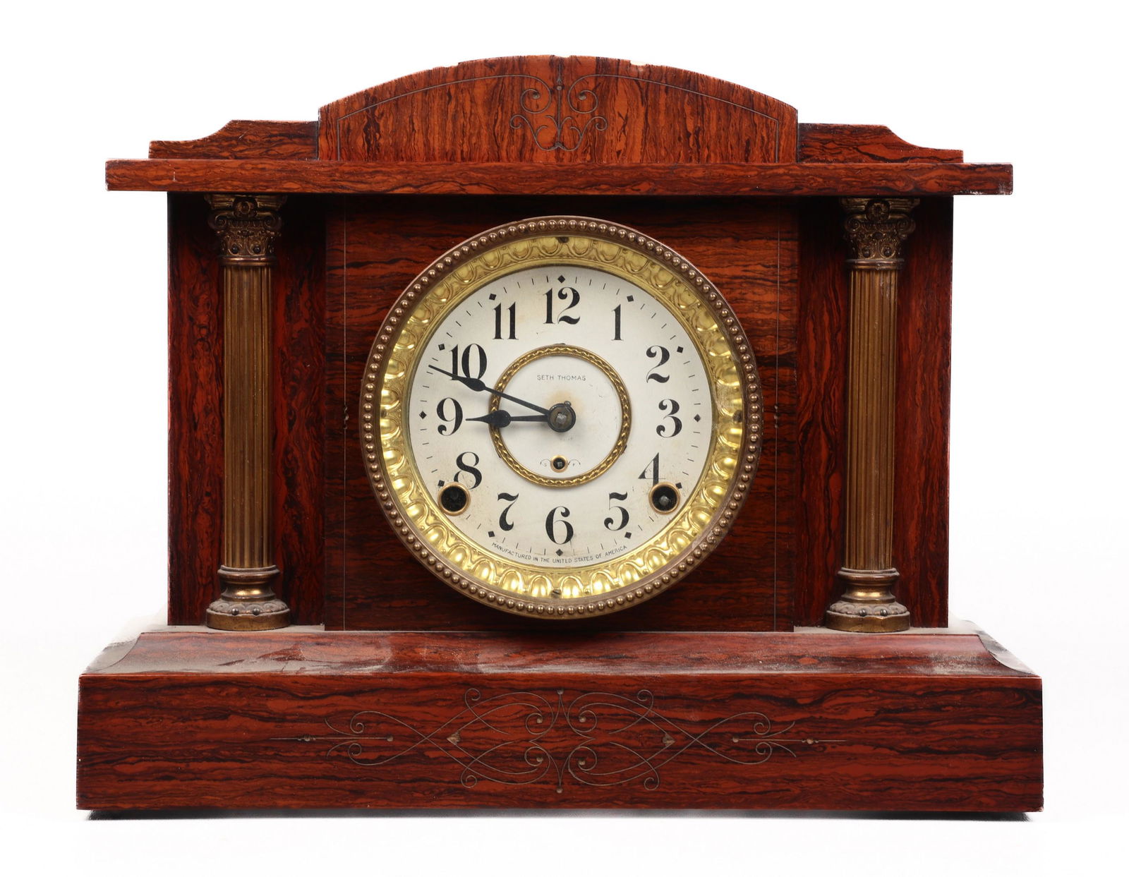 Seth Thomas Adamantine Case Mantel Clock (1 of 5)